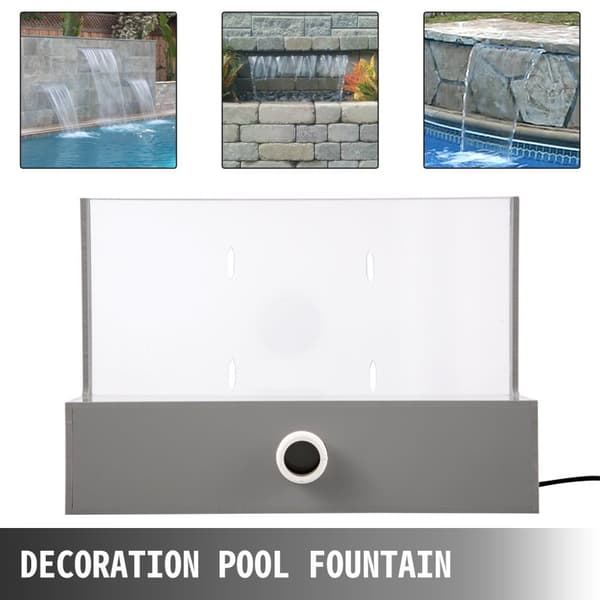 Pool springvand vandfald med LED-lys - Holdbart, 17 farvetilstande og nem installation