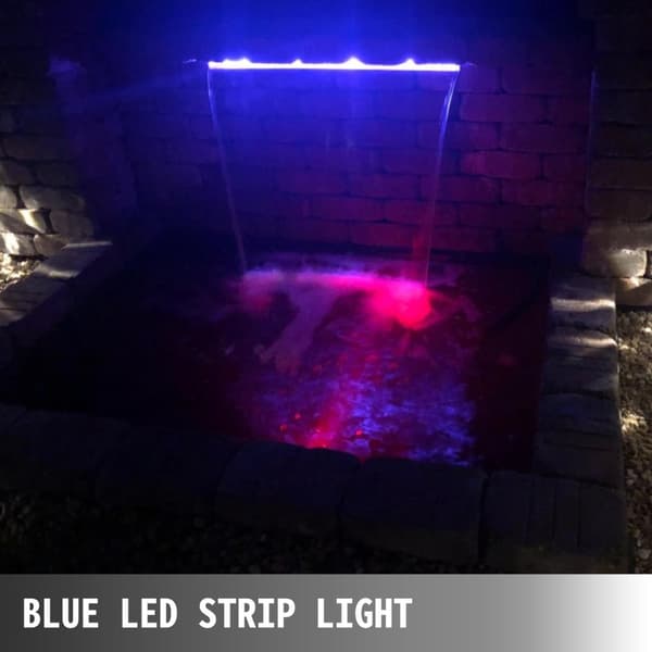 Pool springvand vandfald med LED-lys - Holdbart, 17 farvetilstande og nem installation