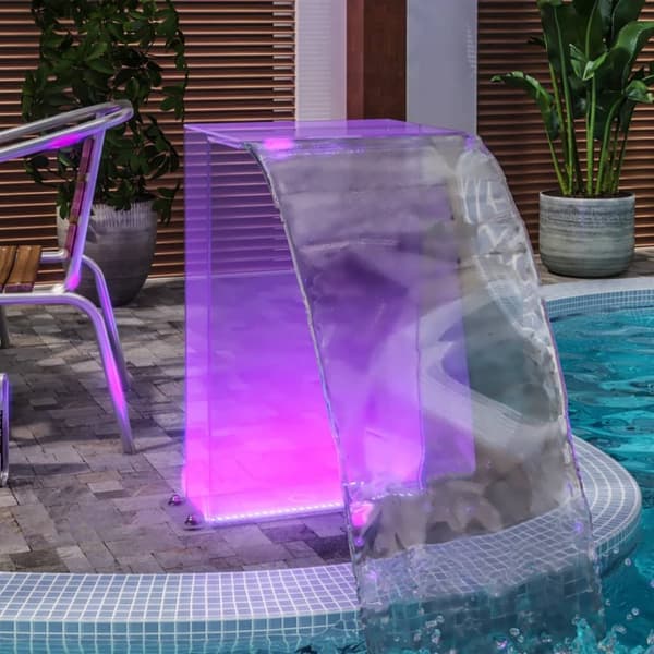 Uima-altaan suihkulähde RGB LED-valoilla akryyli 51 cm