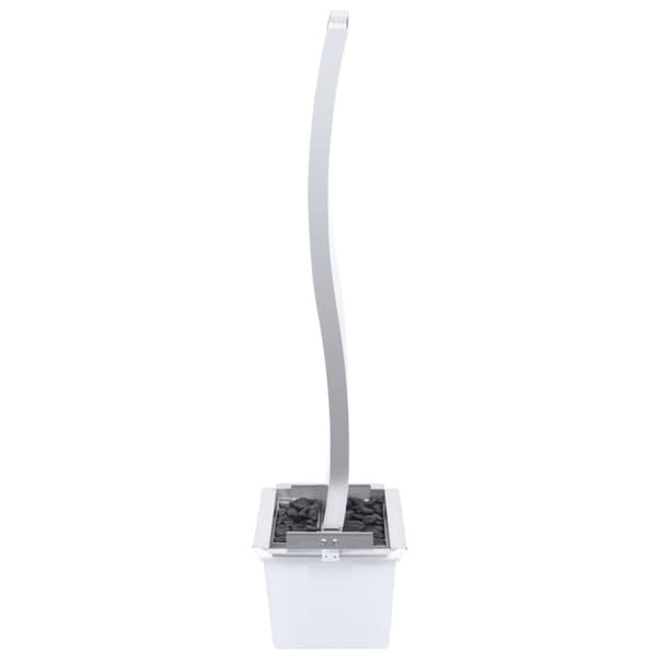 Trädgårdsfontän med pump rostfritt stål 130 cm S-formad