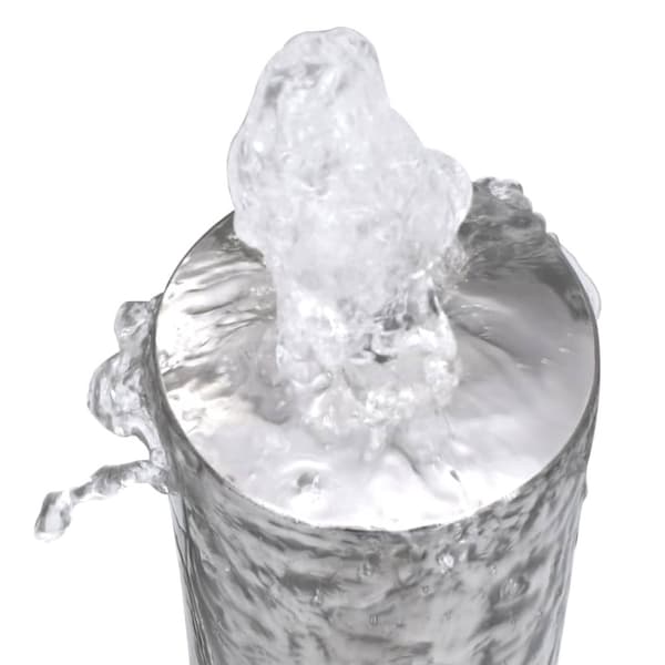 Trädgårdsfontän silver 48x34x153 cm rostfritt stål