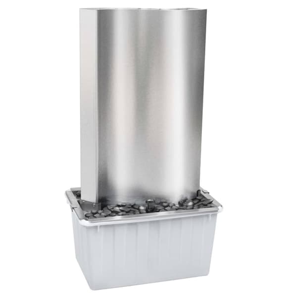Trädgårdsfontän silver 60,2x37x122,1 cm rostfritt stål