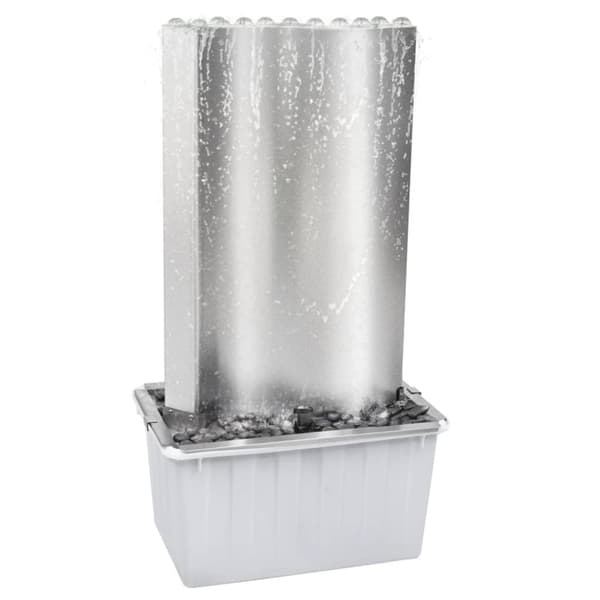 Trädgårdsfontän silver 60,2x37x122,1 cm rostfritt stål