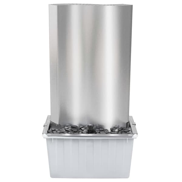 Trädgårdsfontän silver 60,2x37x122,1 cm rostfritt stål