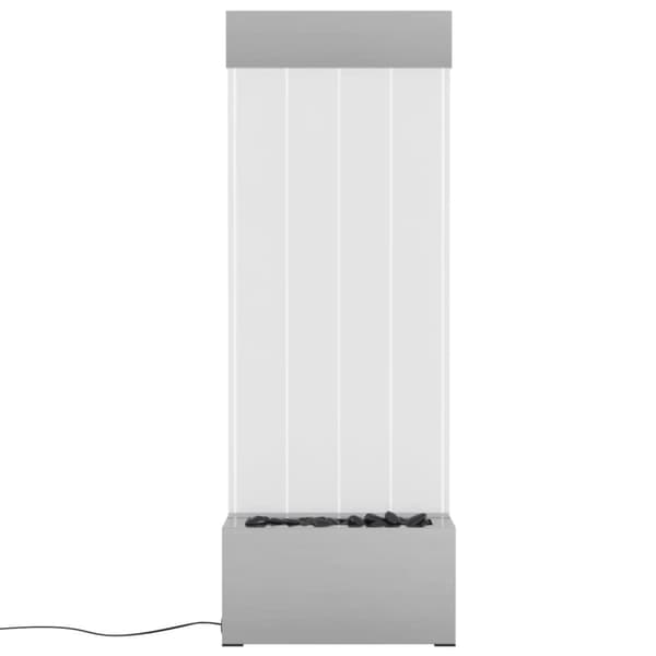 Kuplapylväs RGB LED-valoilla ruostumaton teräs/akryyli 110 cm