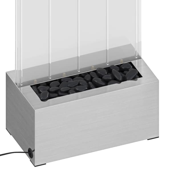 Kuplapylväs RGB LED-valoilla ruostumaton teräs/akryyli 110 cm