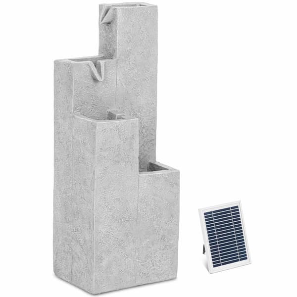 Aurinkopuutarhan kaskadilähde, LED-valaistus, 4 pylvästä, 3 W