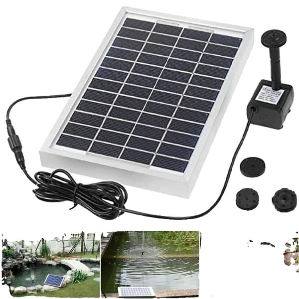 Aurinkopumpun allas, 5W aurinkoenergia, 250 L/h virtausnopeus, 60 cm suihkukorkeus