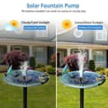 Miniatyrbillede 3 af 9: OBOSOE Solar Springvandspumpe 13 cm, Flydende Vandpumpe 210 L/t, Vandtæt til Fuglebad og Pool