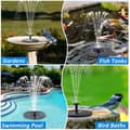 Miniatyrbillede 4 af 9: OBOSOE Solar Springvandspumpe 13 cm, Flydende Vandpumpe 210 L/t, Vandtæt til Fuglebad og Pool