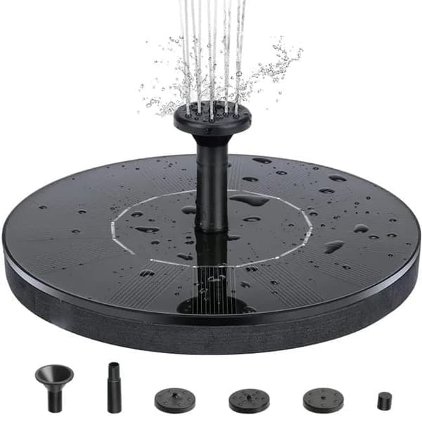 OBOSOE Solar Springvandspumpe 13 cm, Flydende Vandpumpe 210 L/t, Vandtæt til Fuglebad og Pool