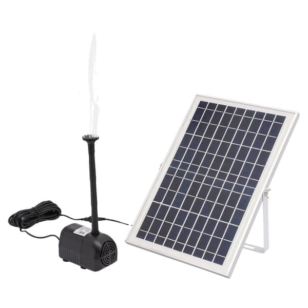 Solenergidriven Vattenpump för Fontän, Maximal Flödeshastighet 1000L/h, 200cm Vattenhöjd,17V