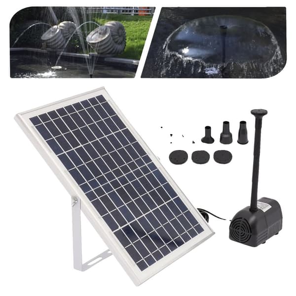 Solartankpumpe, 10W solenergi, 1000L/t maksimum flow, 1,5m vandhøjde