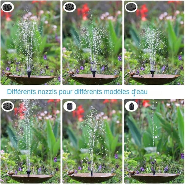 Bomclap Water Fountain aurinkoenergialla toimiva 2,5 W 6 suuttimella – Solar Fountain Fountain Pump