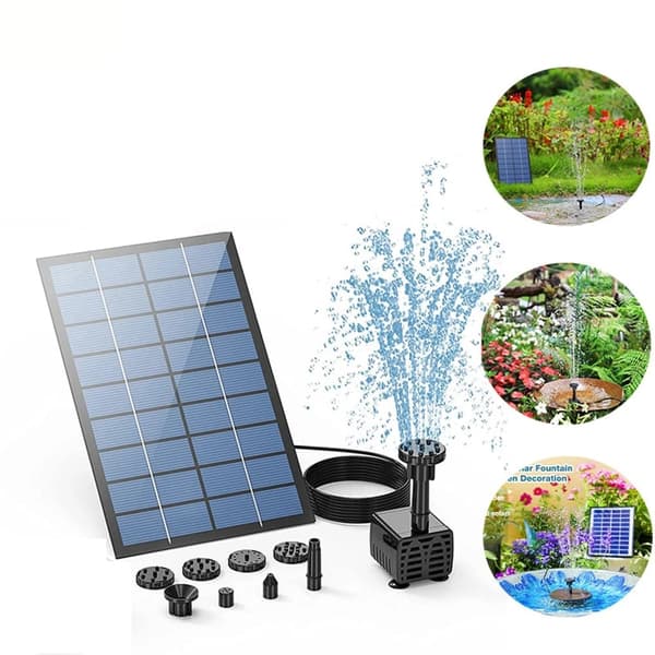 Bomclap Water Fountain aurinkoenergialla toimiva 2,5 W 6 suuttimella – Solar Fountain Fountain Pump