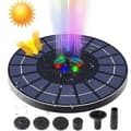Miniatyrbillede 1 af 5: OBOSOE Solar Springvand 23 cm med LED – Vandfontæne/Soldrevet Udendørs Sort