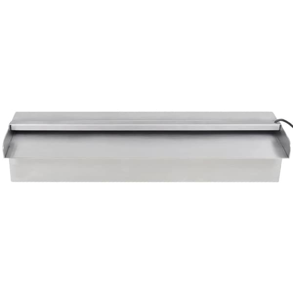 vidaXL Suorakaide Uima-altaan Suihkulähde LED:llä Ruostumaton Teräs 45 cm