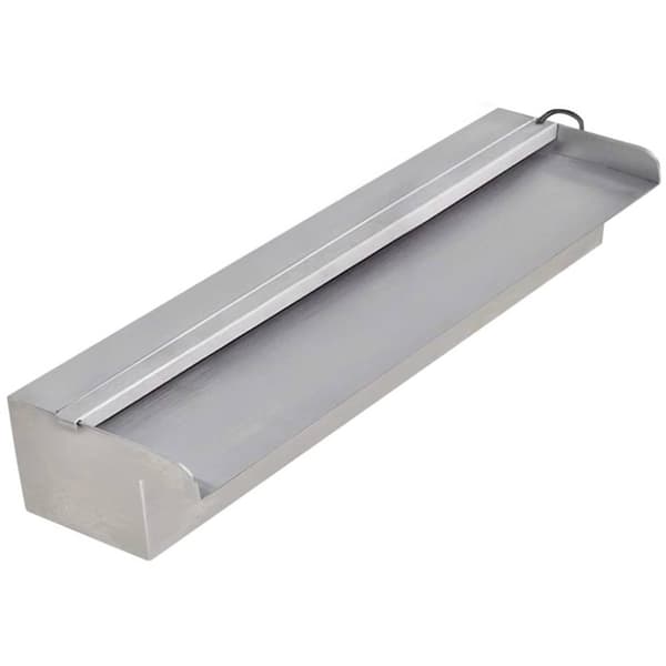 vidaXL Suorakaide Uima-altaan Suihkulähde LED:llä Ruostumaton Teräs 45 cm