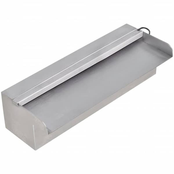 vidaXL Suorakaide Uima-altaan Suihkulähde LED:llä Ruostumaton Teräs 30 cm