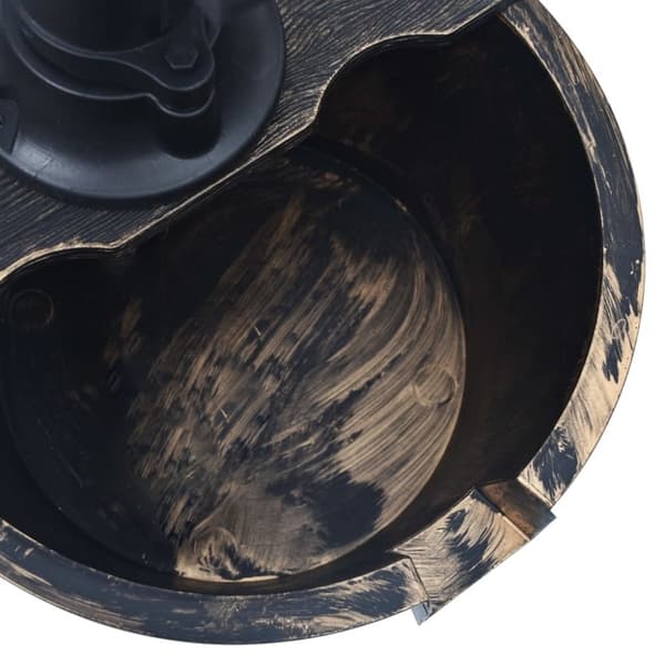 vidaXL Trädgårdsfontän tunna med pump