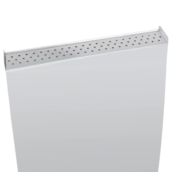 vidaXL havespringvand med pumpe 130 cm buet rustfrit stål