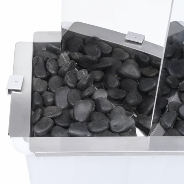 vidaXL havespringvand med pumpe 76 cm trekantet rustfrit stål