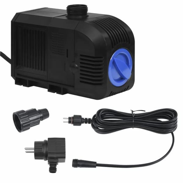 vidaXL havespringvand med pumpe 76 cm trekantet rustfrit stål
