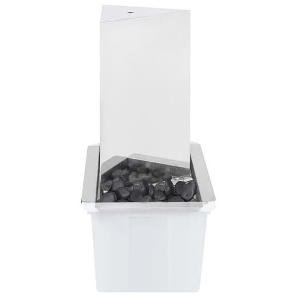 vidaXL havespringvand med pumpe 76 cm trekantet rustfrit stål