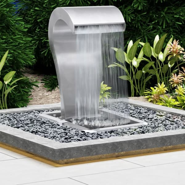 vidaXL Trädgårdsvattenfall 52,4x34,2x82 cm rostfritt stål