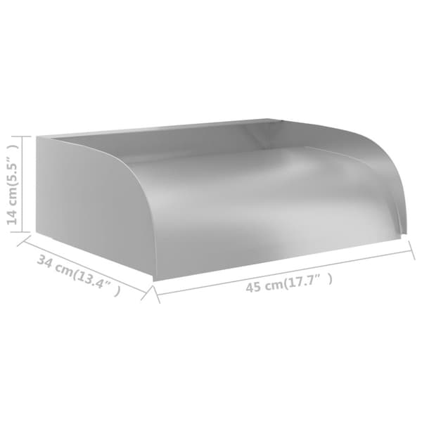 vidaXL Foss 45x34x14 cm rustfritt stål 304