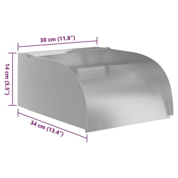 vidaXL Vesiputous LED-valoilla 304 ruostumaton teräs 30x34x14 cm