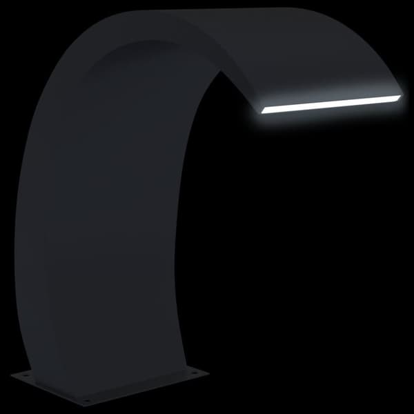 vidaXL fontæne til pool med LED'er 22x60x70 cm rustfrit stål 304