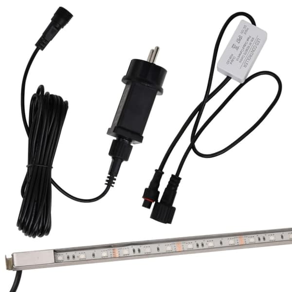 vidaXL Vannfall med RGB LED rustfritt stål 60 cm