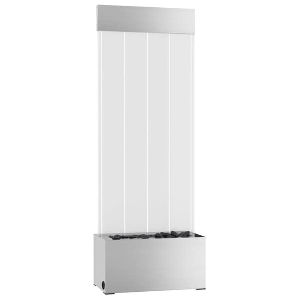 vidaXL 151400  boblesøjle med RGB LED'er 110 cm rustfrit stål og akryl