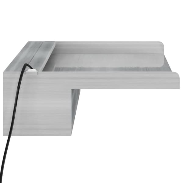 vidaXL Vesiputous RGB LED-valoilla ruostumaton teräs 60 cm
