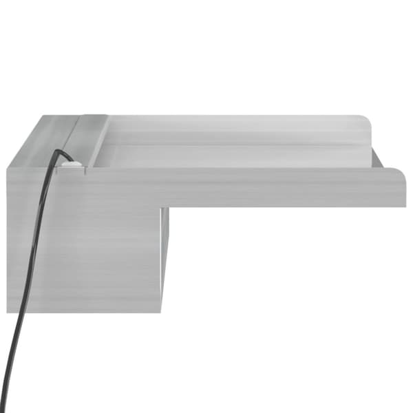 vidaXL Vesiputous RGB LED-valoilla ruostumaton teräs 45 cm