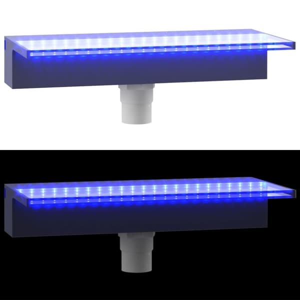 vidaXL vandfald med RGB LED'er 45 cm akryl