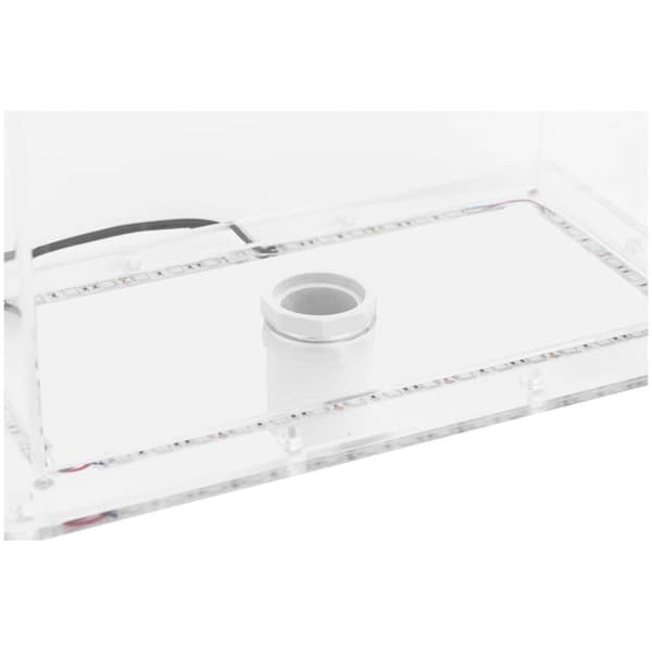 Uniprodo Vattenfall till pool - 52 cm hög - LED-belysning - Blå - {{Lip_lenght}} mm vattenpip