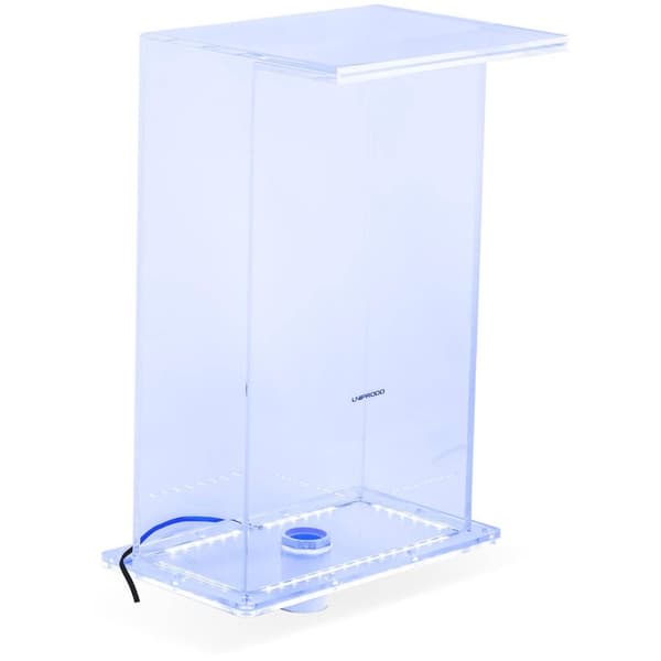 Uniprodo Vattenfall till pool - 52 cm hög - LED-belysning - Blå - {{Lip_lenght}} mm vattenpip