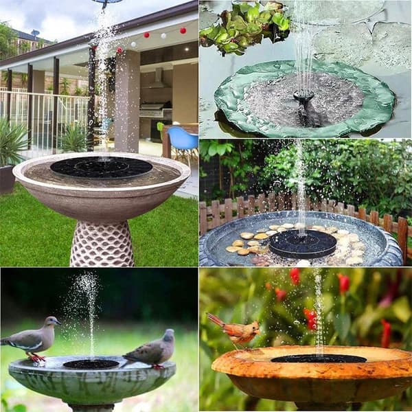 13 cm diameter, flytande solfontänsats, dekorativ trädgårdsfontänpump, terrass fontän