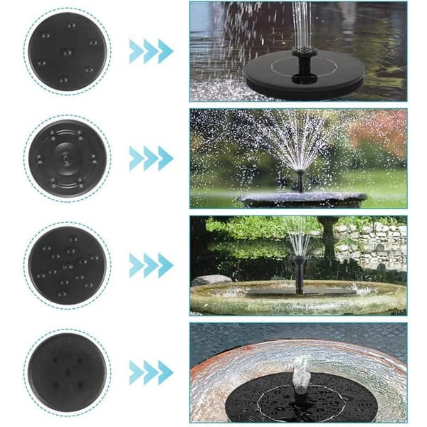 13 cm diameter, flytande solfontänsats, dekorativ trädgårdsfontänpump, terrass fontän