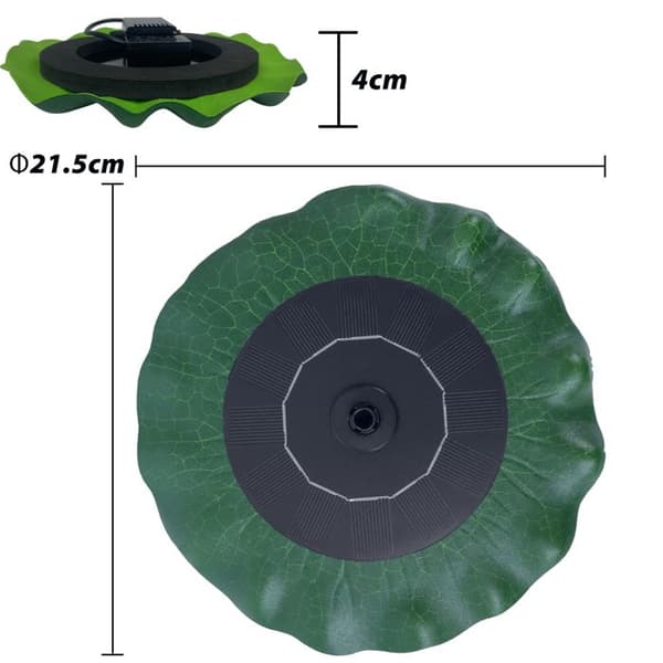 LZQ Lotus soldammfontän, dekorativ pump, 1,4W, utomhussolpumpar för trädgård, damm, fågelbad