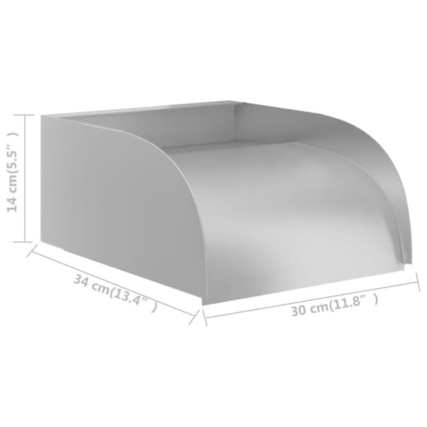 vidaXL Vattenfall 30x34x14 cm rostfritt stål 304 -  Fontäner