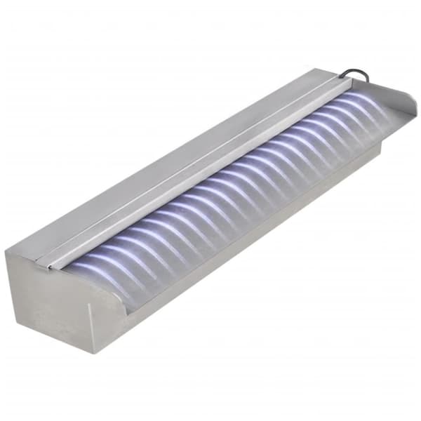 Suorakaide Uima-altaan Suihkulähde LED:llä Ruostumaton Teräs 45 cm -  Suihkulähteet & vesiputoukset