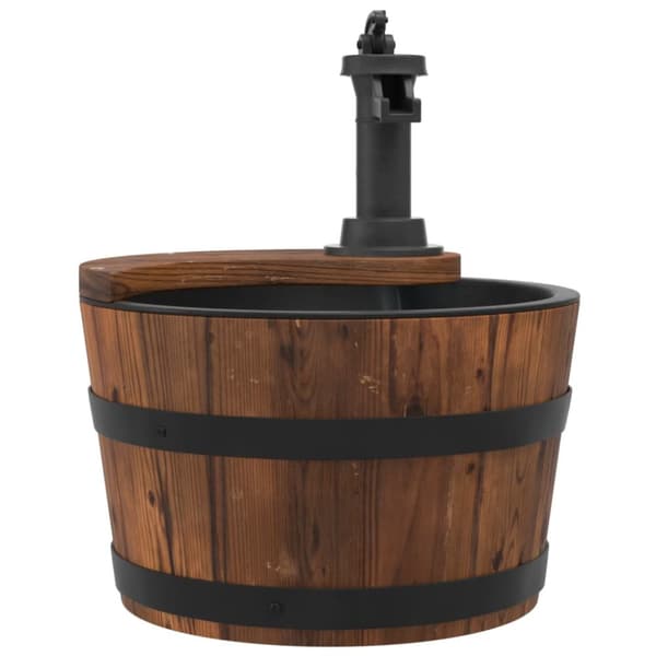 vidaXL Vattenfontän med pump 28x28x34,5 cm massivt granträ -  Fontäner