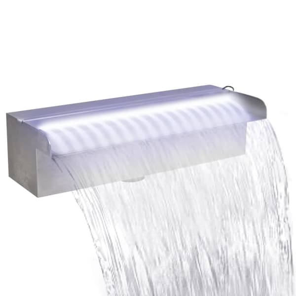 Suorakaide Uima-altaan Suihkulähde LED:llä Ruostumaton Teräs 30 cm -  Suihkulähteet & vesiputoukset