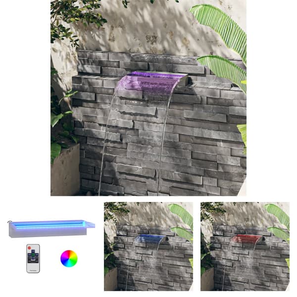 The Living Store Vattenfall med RGB LED rostfritt stål 45 cm -  Fontäner