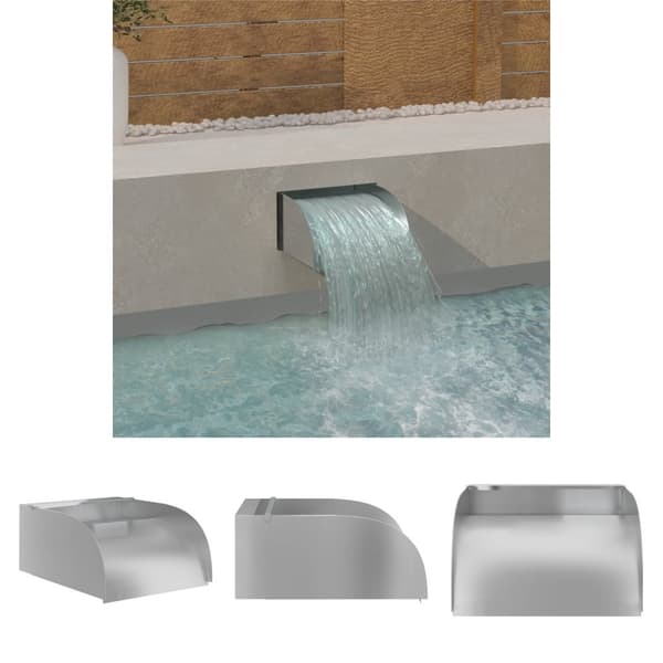 The Living Store Vattenfall med LED 30x34x14 cm rostfritt stål 304 -  Fontäner