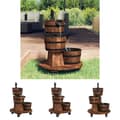 Miniatyrbild 1 av 10: The Living Store Vattenfontän på hjul med pump 55x55x80 cm massivt granträ -  Fontäner