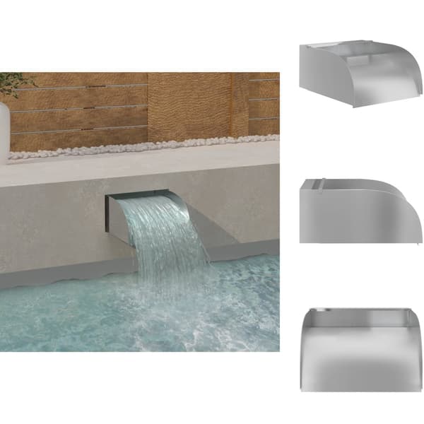 Fontäner - Living Vattenfall med LED 30x34x14 cm rostfritt stål 304